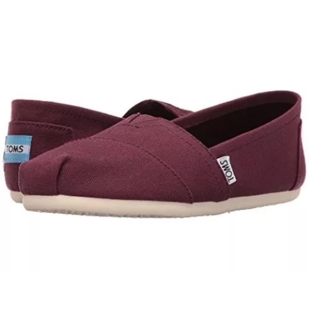 TOMS red mahogany canvas loafers | New with tags!